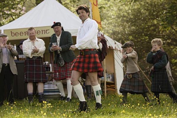 Escena sobre los juegos de las Highlands de la película "la boda de mi novia", grabada en Escocia