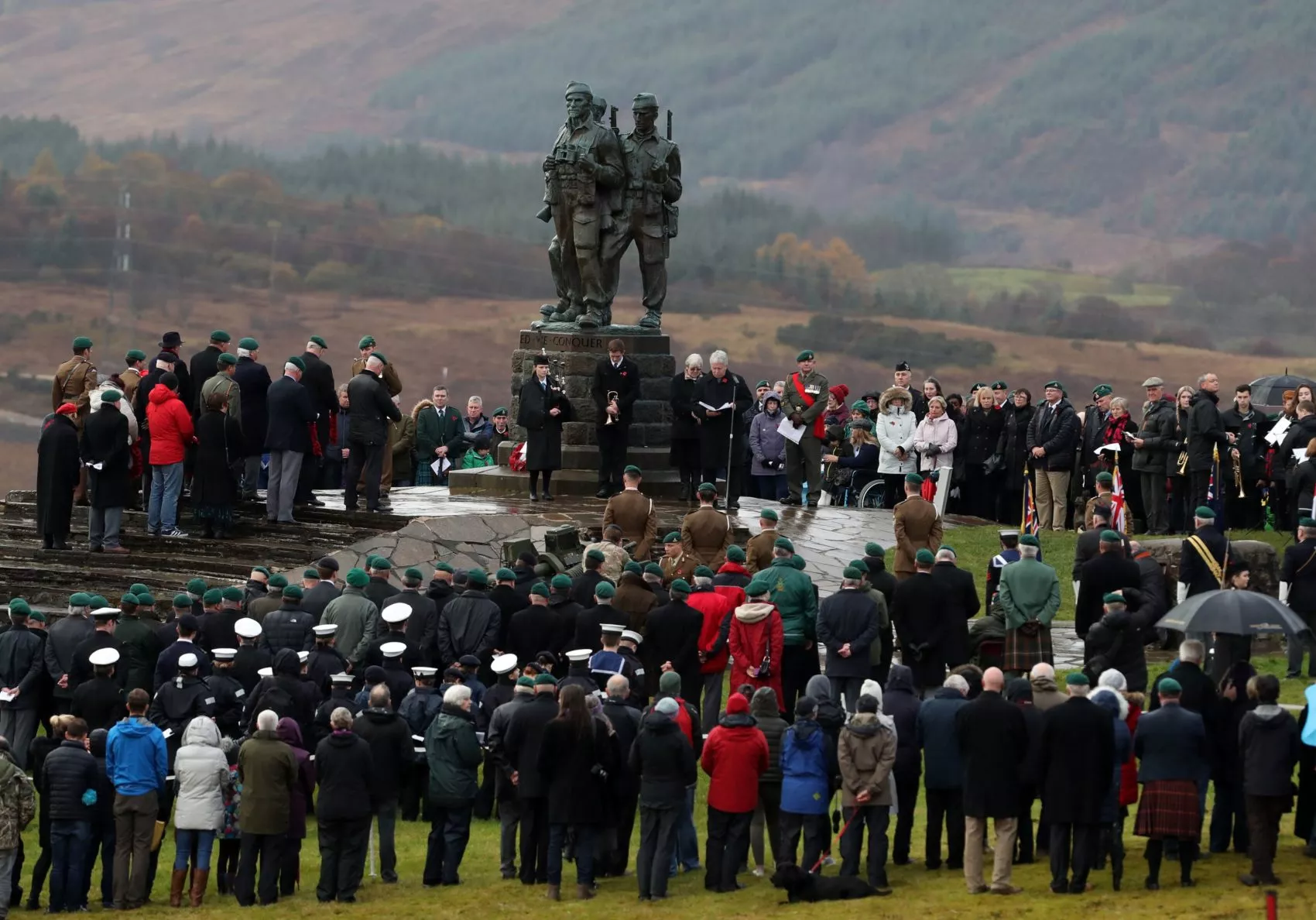 Memorial de guerra en las Tierras Altas de Escocia